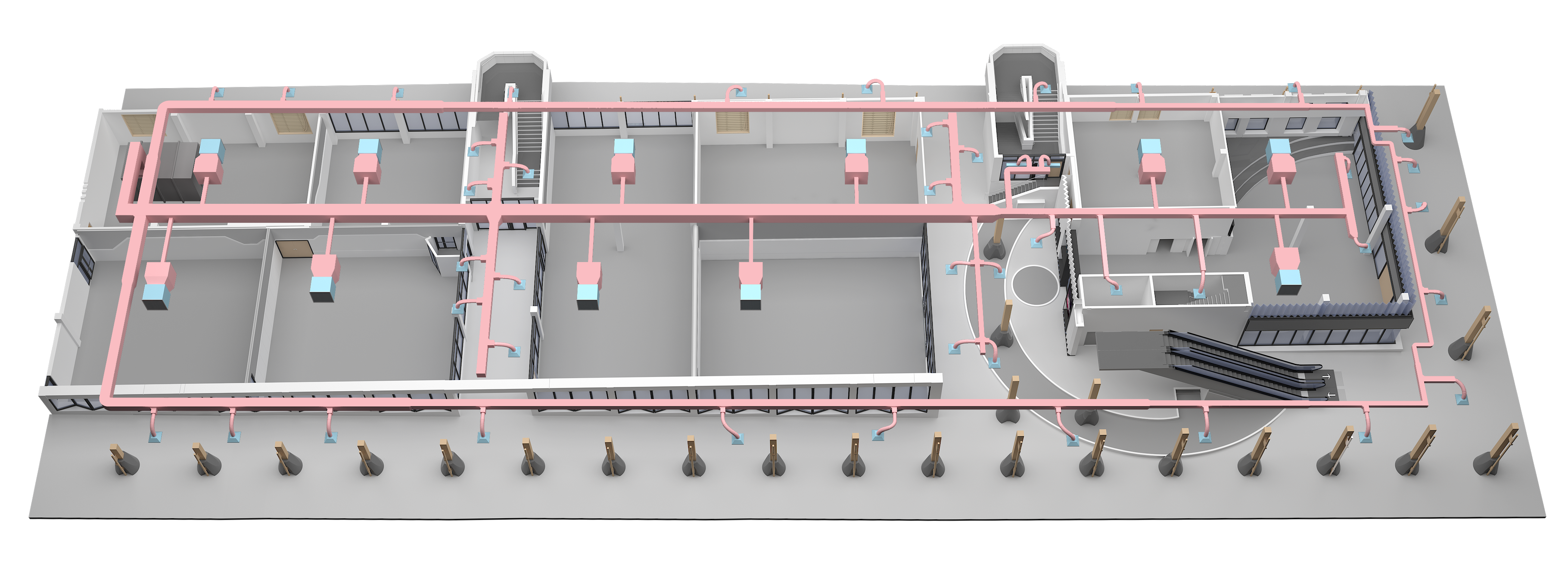 3D Floorplan – Floor With Duct